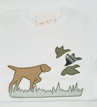 Load image into Gallery viewer, Hunting buddy appliqué tee/onesie