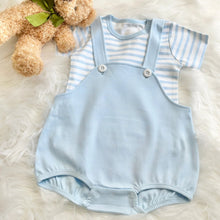 Load image into Gallery viewer, Spring Overalls with Striped Tee