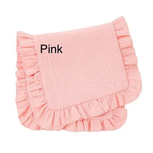 Load image into Gallery viewer, Muslin Ruffle Burp Rags