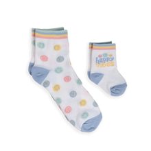 Load image into Gallery viewer, Happy Vibes Mama & Me Socks