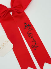 Load image into Gallery viewer, Merry Stitched cheer Bow
