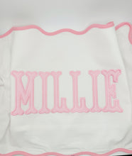 Load image into Gallery viewer, Scallop Pillow Case with appliqué
