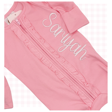 Load image into Gallery viewer, Ruffle Stitched Zip-Up Sleeper
