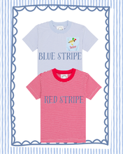 Load image into Gallery viewer, Duck duck heart striped tee
