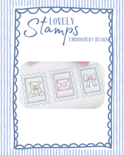 Load image into Gallery viewer, Lovely stamps ruffle onesie
