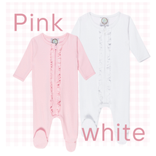 Load image into Gallery viewer, Ruffle Stitched Zip-Up Sleeper
