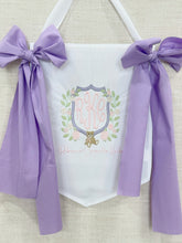 Load image into Gallery viewer, Embroidered Door Hanger with Fabric Bows
