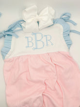 Load image into Gallery viewer, Girls Knit Tie Sunsuit
