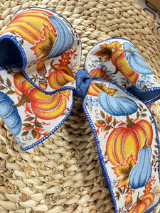 Large Fall Plaid Double Bows