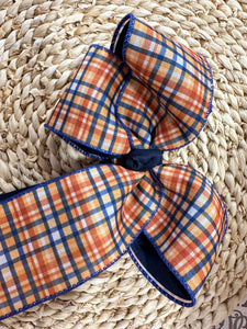 Large Fall Plaid Double Bows