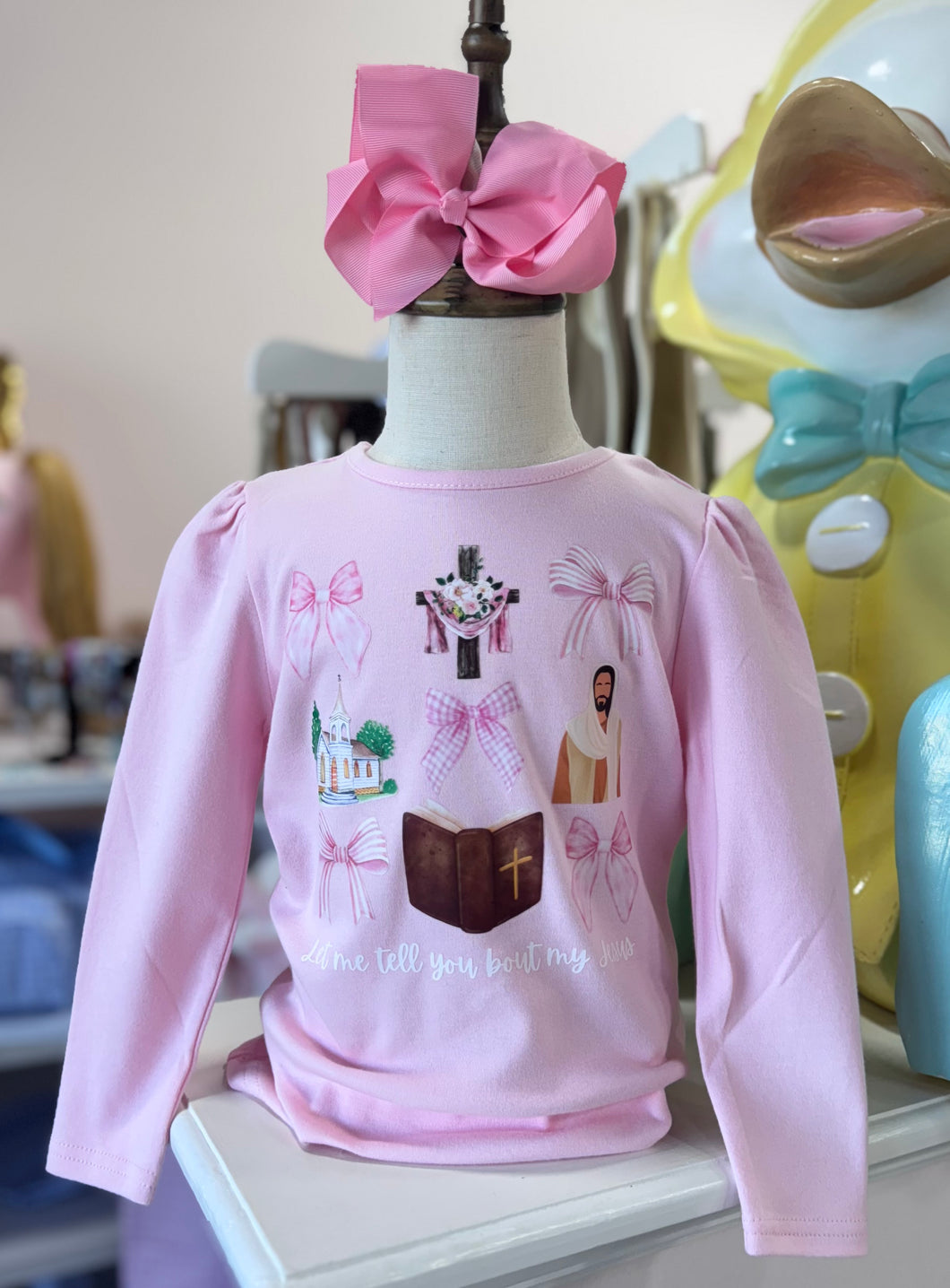 Let Me Tell You About My Jesus Puff Sweatshirt