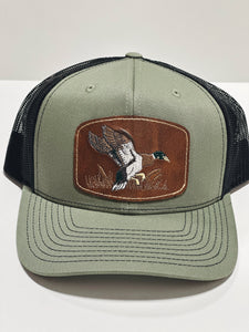 Embroidered Embossed Leather Patch Snapback