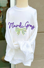 Load image into Gallery viewer, Puff Embroidery Mardi Gras Pullover
