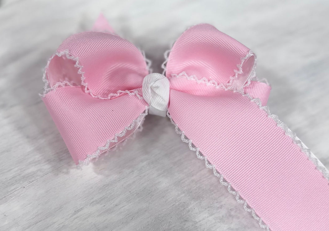 Pastel Picot Trimmed Bow