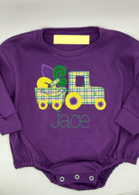 Load image into Gallery viewer, Mardi Gras Tractor Applique Bubble
