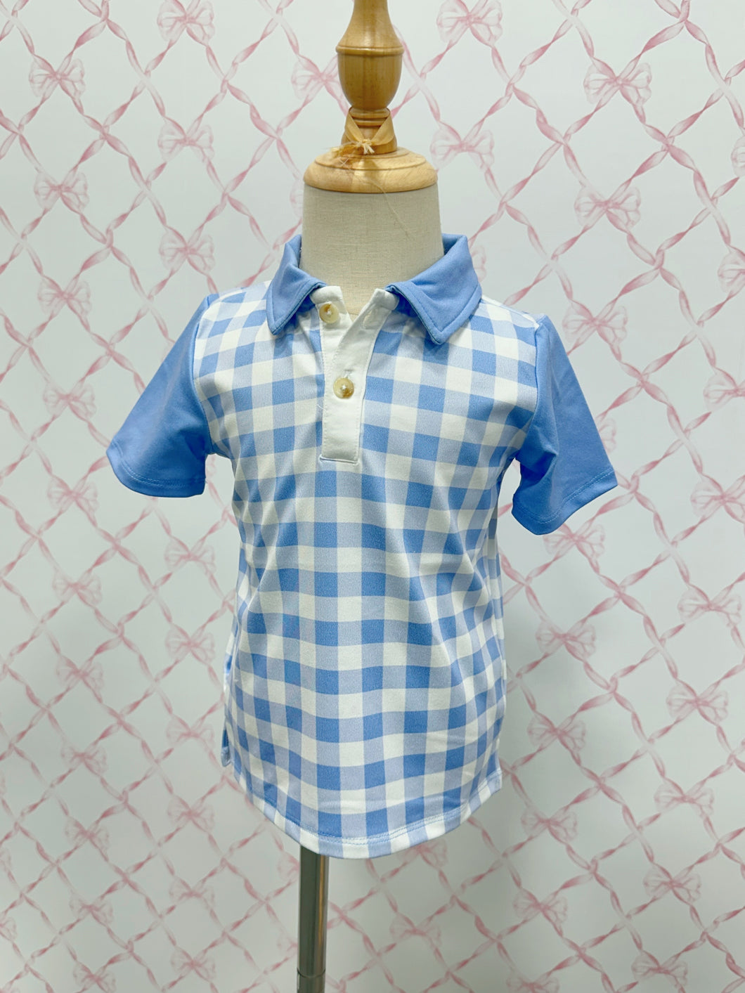 Boys Gingham Polo