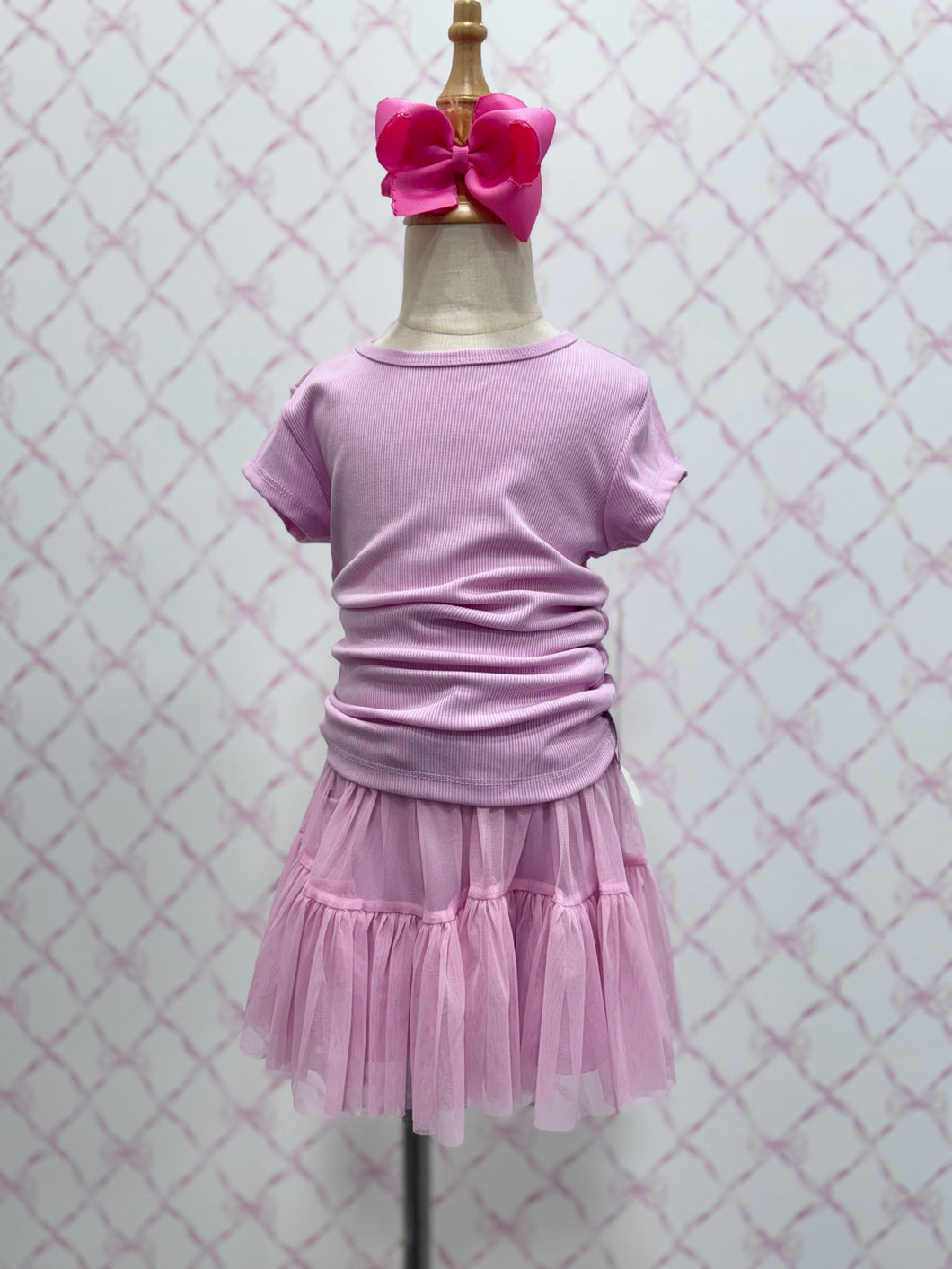 Presley Pink Ruffle Skort Set