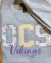 Load image into Gallery viewer, OCS Mix Trio Applique Vikings Sweatshirt

