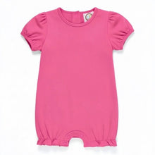 Load image into Gallery viewer, Puff Sleeve Ruffle Leg Romper
