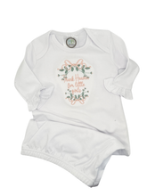 Load image into Gallery viewer, "Thank Heaven for Little Girls" Ruffle Newborn Gown
