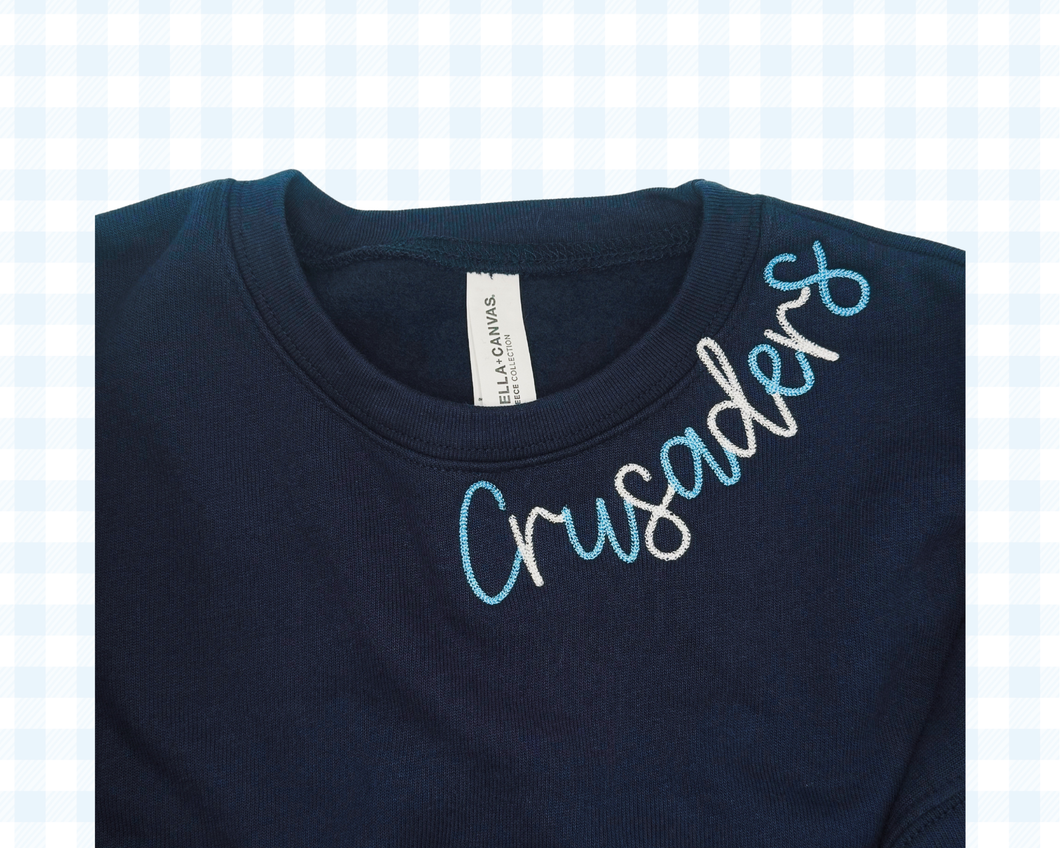 Chain Stitch Neckline Spirit Tee