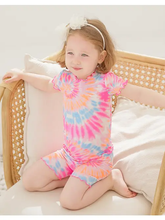 Load image into Gallery viewer, Neon Tie Dye Scalloped Pj
