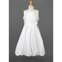 Load image into Gallery viewer, Beaded Teffeta Bow Communion Dress

