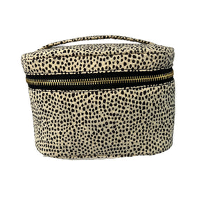 Cheetah Seersucker Mini Travel Case