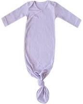 Ribbed Periwinkle Knotted Gown
