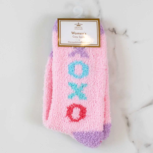 XOXO Valentine Plush Socks