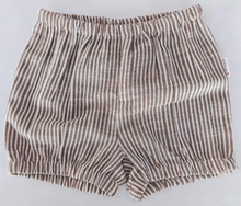 Load image into Gallery viewer, Striped Unisex Linen Diaper Cover/Shorts
