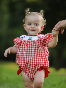 Cherry Trio Smocked Bubble