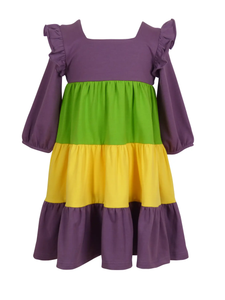 Mardi Gras Tiered Ariel Dress