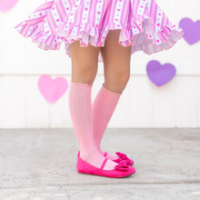 Load image into Gallery viewer, Blossom Scalloped Knee High Socks
