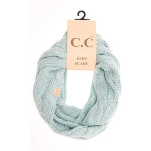 Kids Cable Knit Infinity Scarf