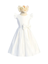 Load image into Gallery viewer, Satin Flutter Sleeve Communion Gown
