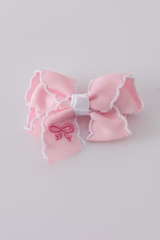 Picot Trimmed Mini Hair Bow