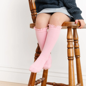 Blossom Fancy Lace Top Knee High Socks