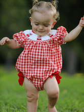 Load image into Gallery viewer, Cherry Trio Smocked Bubble
