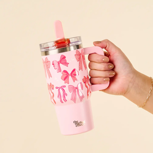 20 oz Flip Straw Bow Tumbler