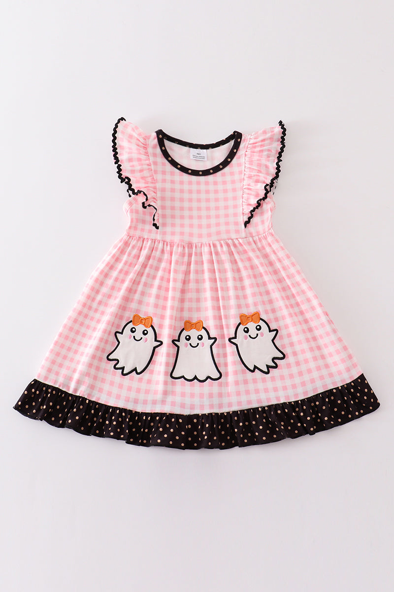 Gingham Ghost Ruffle Dress
