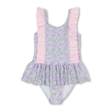 Load image into Gallery viewer, Ruffle Floral Swimsuit
