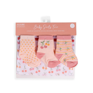 Cherry Cute Baby Socks Trio