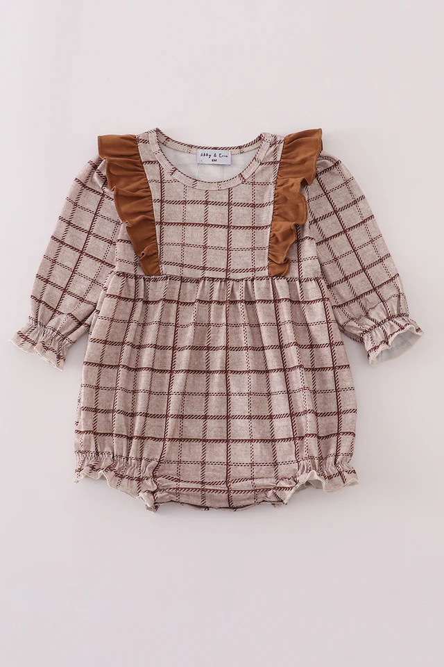 Sienna Plaid Ruffle Bubble