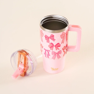 20 oz Flip Straw Bow Tumbler