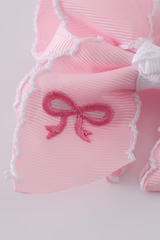 Picot Trimmed Mini Hair Bow