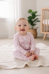 Blush Bows Bamboo Romper