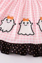 Load image into Gallery viewer, Gingham Ghost Ruffle Dress
