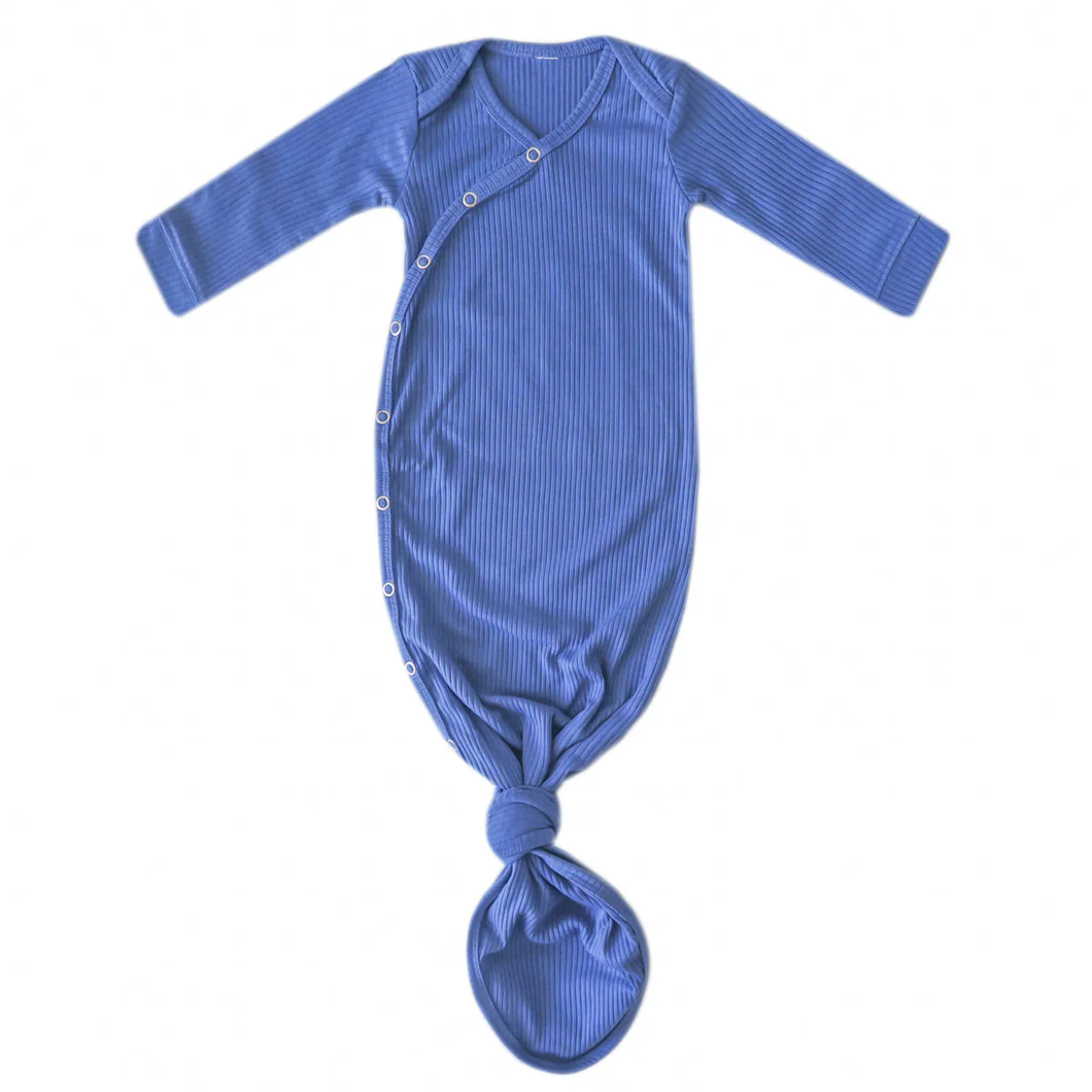 Ribbed Indigo Ribbed CP Knotted Gown