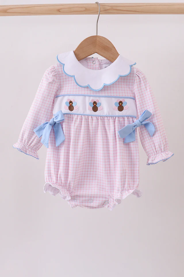 Turkey Trio Gingham Bubble